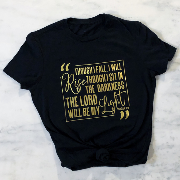 The Lord Will Be My Light Christian T Shirt - Picture 6 of 10